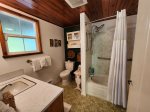 another view of the bathroom off the kitchen
