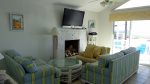 Living Room with Large Flat Screen TV