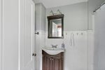 Full bathroom with walk in shower on main floor