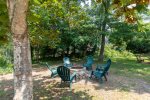 Outdoor fire pit area
