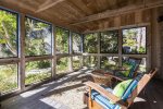 Screened porch for enjoying the breezes 
