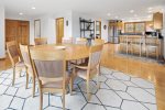 Open kitchen/dining room layout