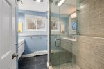 Primary ensuite bathroom with stand-up shower & gorgeous tile work