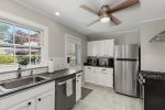 Bright, updated, and well stocked kitchen