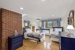 Final upstairs bedroom with two twin beds