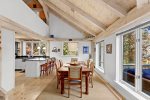 Dining room with stunning vaulted ceilings