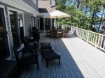 Expansive deck with a grill and plenty of seating