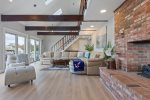 Living room with stunning vaulted ceilings