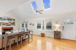 Walk through the front door into this amazing living room with cathedral ceilings