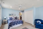 Bedroom located on main level with queen bed