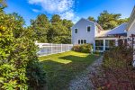 Vacation rental with pool located in Eastham, Cape Cod. Driveway fits 4 cars