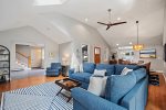 Inviting grand entrance with open layout for entertainment 