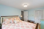 Bedroom located on lower level with queen bed