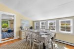 Open, airy dining space designed for memorable Cape Cod gatherings