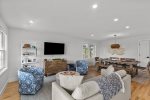 Abundant natural light enhances the homes bright and cheerful interiors.