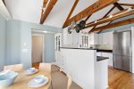 The bright, fully equipped kitchen makes it easy to prep beach lunches, cook family dinners, and enjoy relaxed Cape Cod meals in East Orleans.