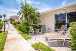 Sliding glass doors to Garden View, 2 pools