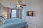 Bedroom 3 - Top Floor - King Bed w/ wall mounted TV