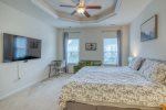 Master Bedroom Suite Main Floor w/ Large Screen Wall mounted TV