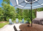 Large Private Outdoor Patio with wooded backyard