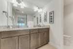 Master bathroom double vanity