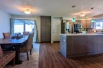 Dining area on the left and Kitchen on the right