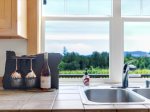 Sink area overlooks the vineyard