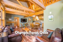 Cozy Lodge-Style House near Lake Crescent on Forested Acreage. Kid and Pet Friendly.