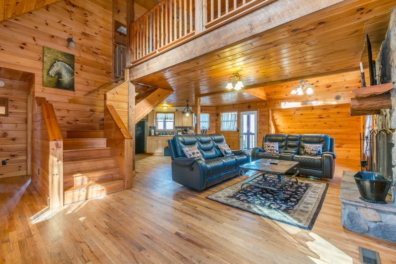 Custom Built Cabin Private Cabin Helen Ga Cabin With Large Hot Tub Cabin With Skylights Wood Fireplace Outdoor Fireplace