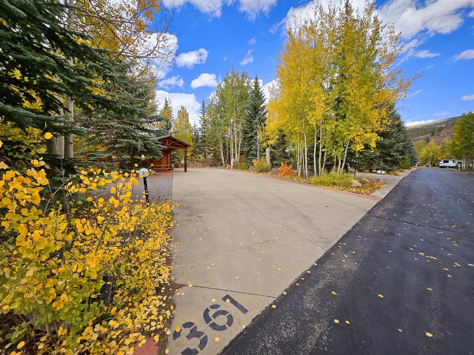 Blue River RV Site at Tiger Run Resort in Breckenridge, Colorado