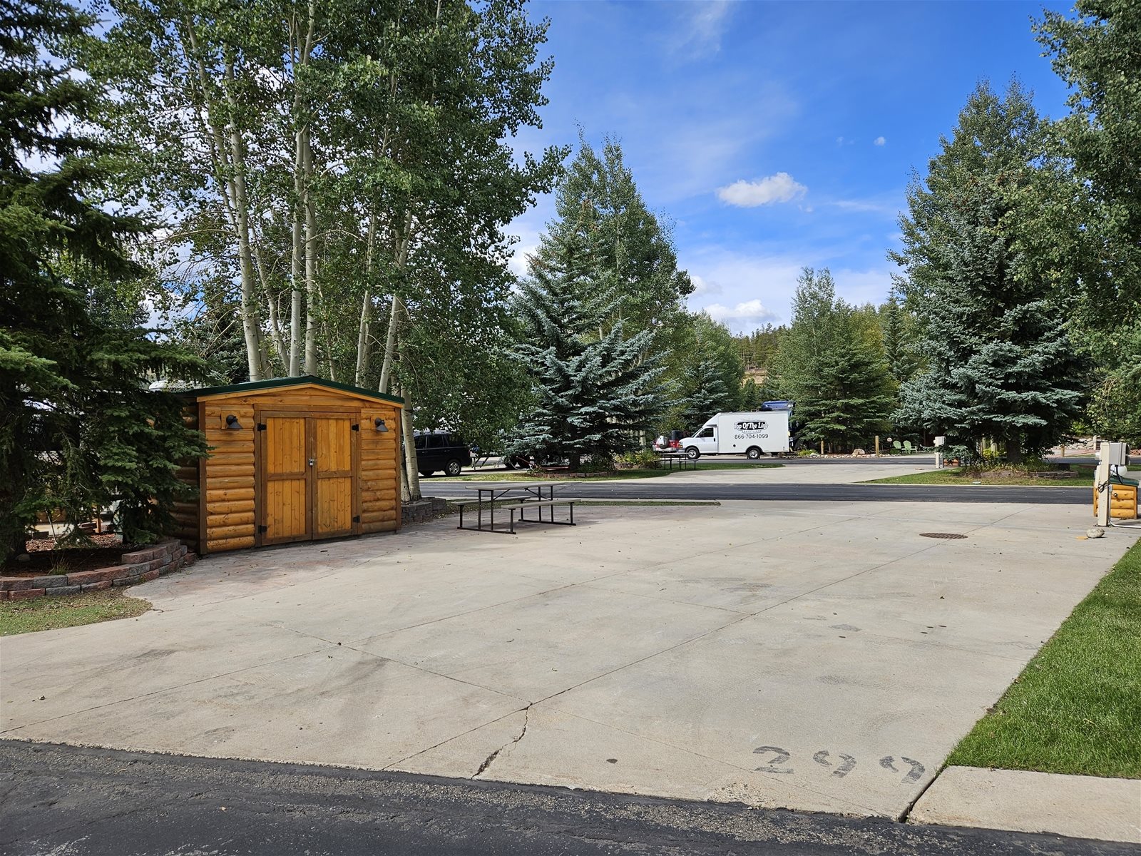 RV Pull Thru Site 299, Tiger Run Resort, Breckenridge, CO