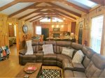 Spacious living area and kitchen