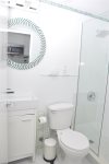 Downstairs bathroom with shower