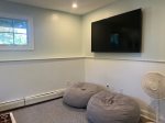 TV room in finished basement