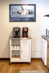 the coffee station in the kitchen