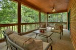 Patio furniture on screened deck