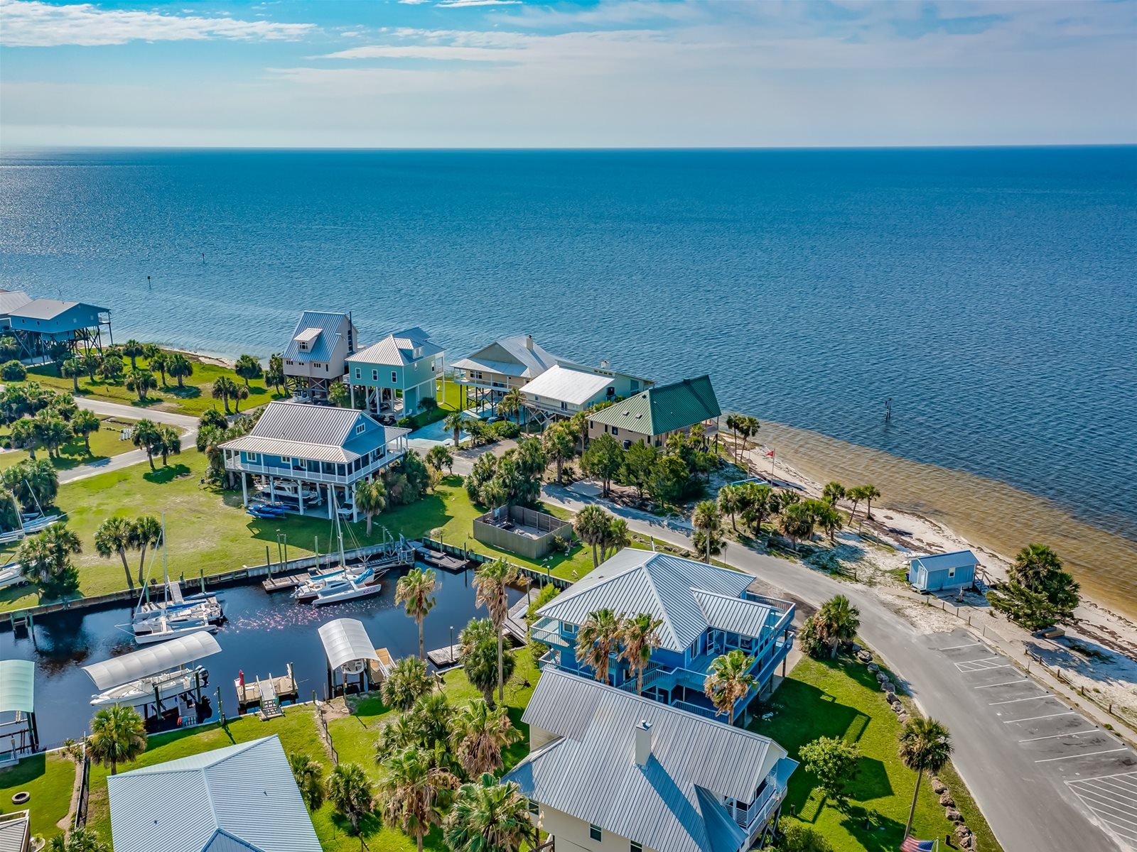 Beachfront homes, Shell Point, Wakulla County, Crawfordville,