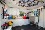 Tackle Garage w/ Bait Freezer & Full-Size Fridge
