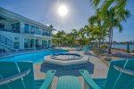 Ocean's Paradise: Updated 4-Bed/3-Bath Single Family Retreat with Open Water Views, Private Pool & Hot Tub, and Dockage