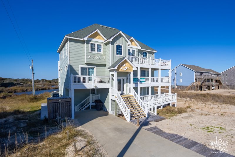 7 Bedroom Soundfront Vacation Al With Pool Hatteras Island Nc
