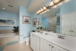 Master Bathroom features Double Sink Vanity 