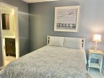 Bedroom 2 w/Queen bed, TV, bathroom access