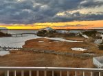 Sunset view over the bay from the balcony