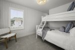 Twin over Queen bunk, TV, Full bathroom