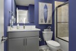 Full bathroom in bunk room