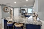 Seating for two at the kitchen snack bar