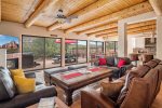 Comfortable inside setting to enjoy the outside views