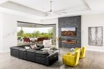 Fully retractable windows to blend the indoors with the outdoors