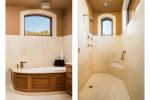 Soaking tub and walk-in shower