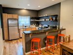 Breakfast bar with 3 stools. 